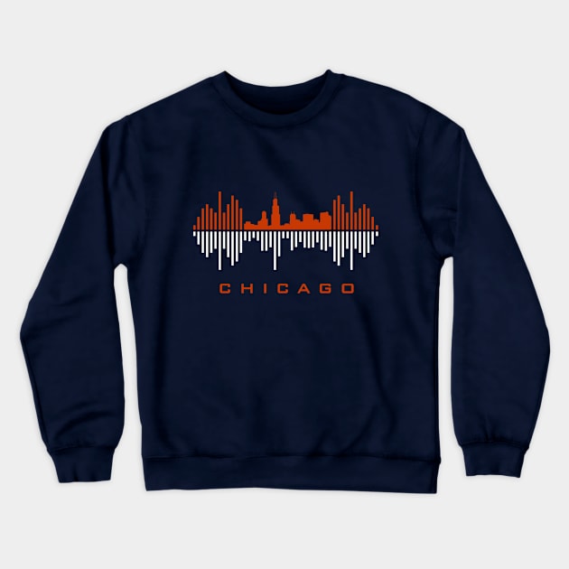 Chicago City Soundwave Crewneck Sweatshirt by blackcheetah